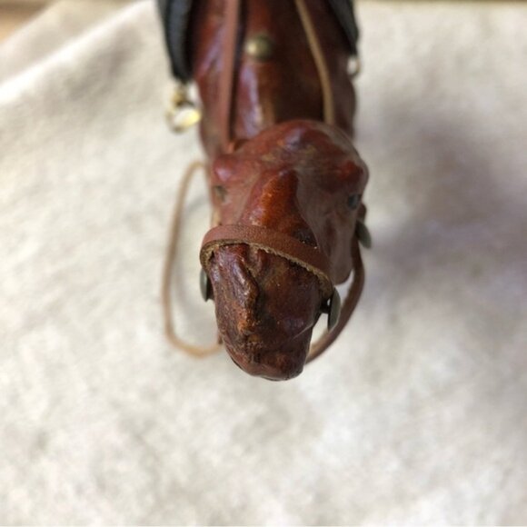 Vintage Handcrafted Leather Wrapped Camel Figurine - Picture 7 of 15